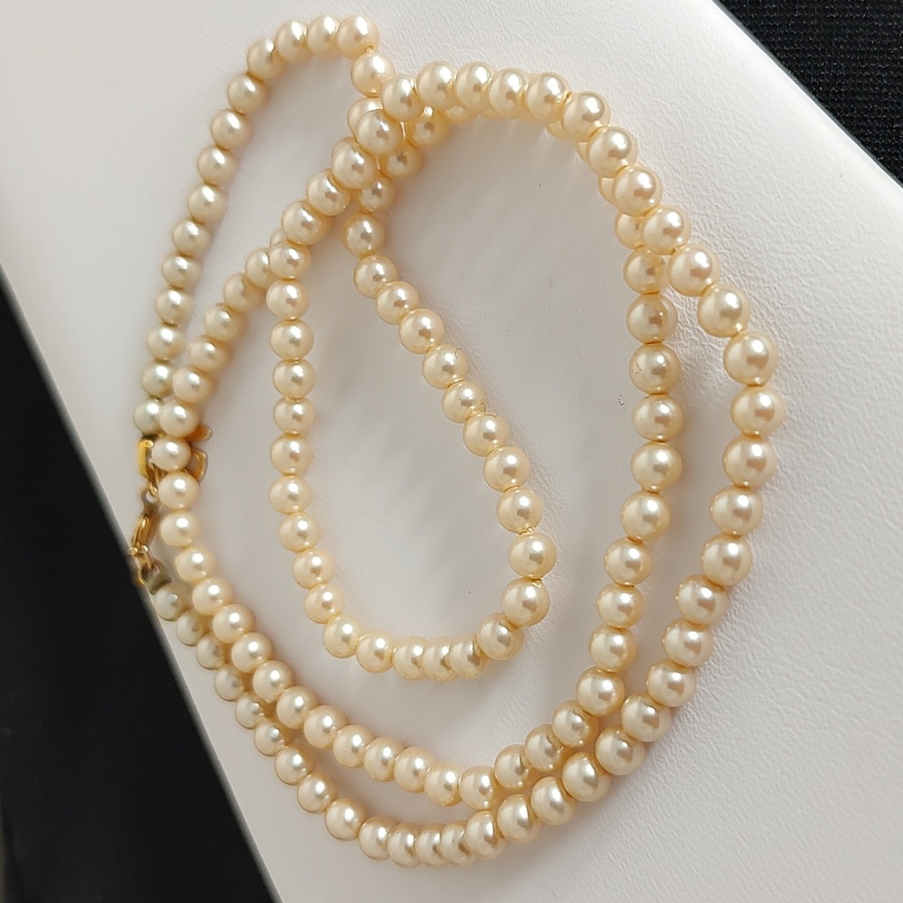 14k GF Pearls Vintage Genuine Classic Freshwater Pearl Necklace 20" - Picture 7 of 10